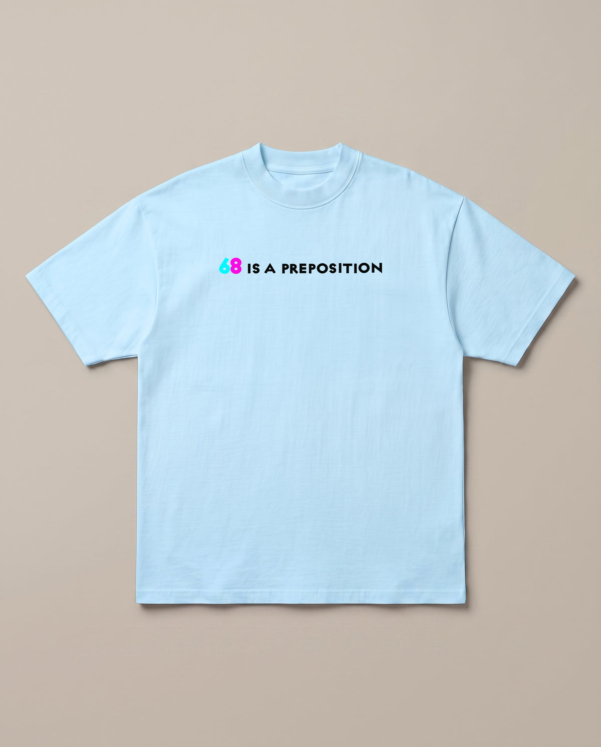 69 Baby Blue oversized t-shirt — adult joke, front print