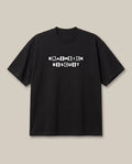 Brainsick Biscuit Black oversized t-shirt — brainsick biscuit logo in cartoon netwrok parody, front print