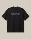 Caffeine Black oversized t-shirt, front print