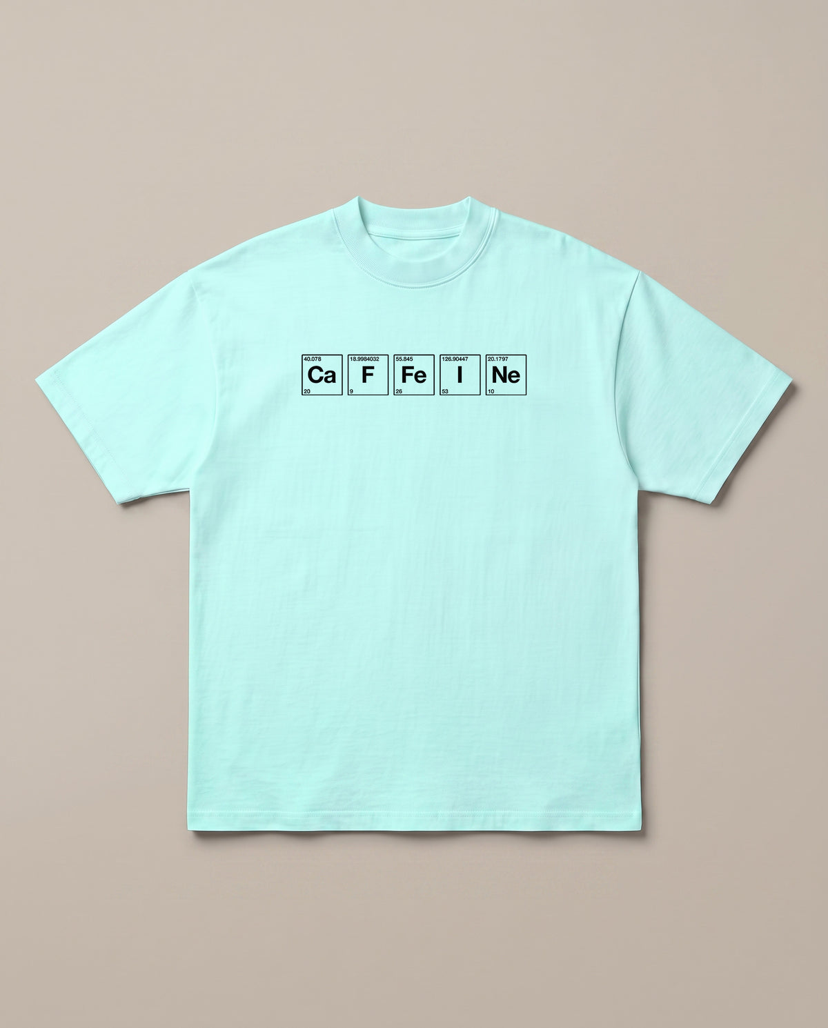 Caffeine Mint oversized t-shirt, front print