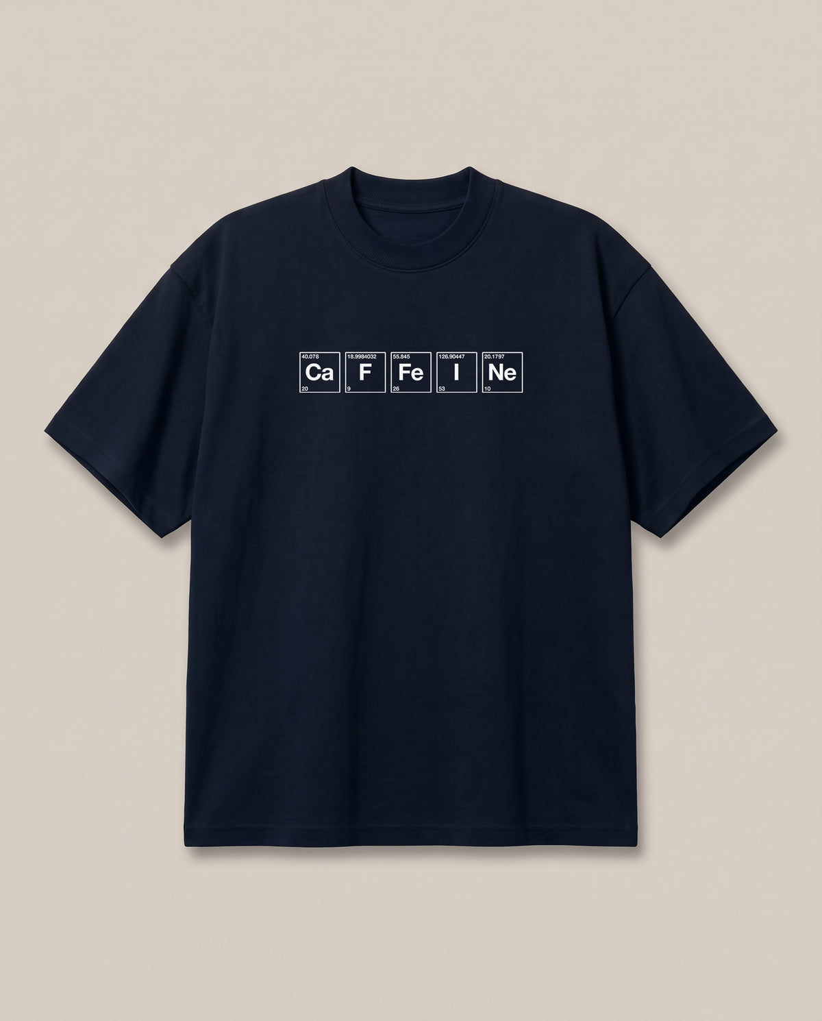 Caffeine Navy oversized t-shirt, front print