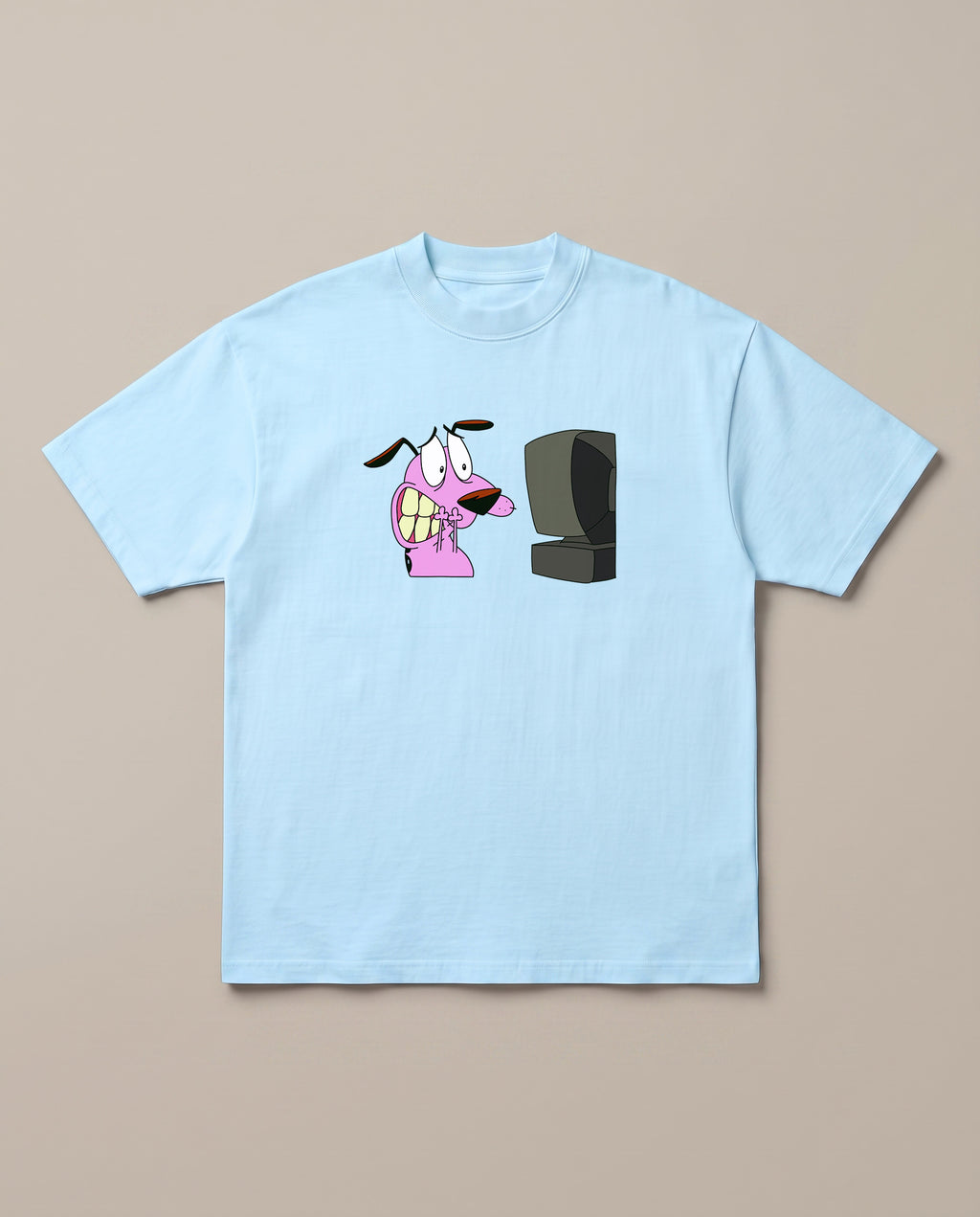 Corporate Courage Baby Blue oversized t-shirt, front print
