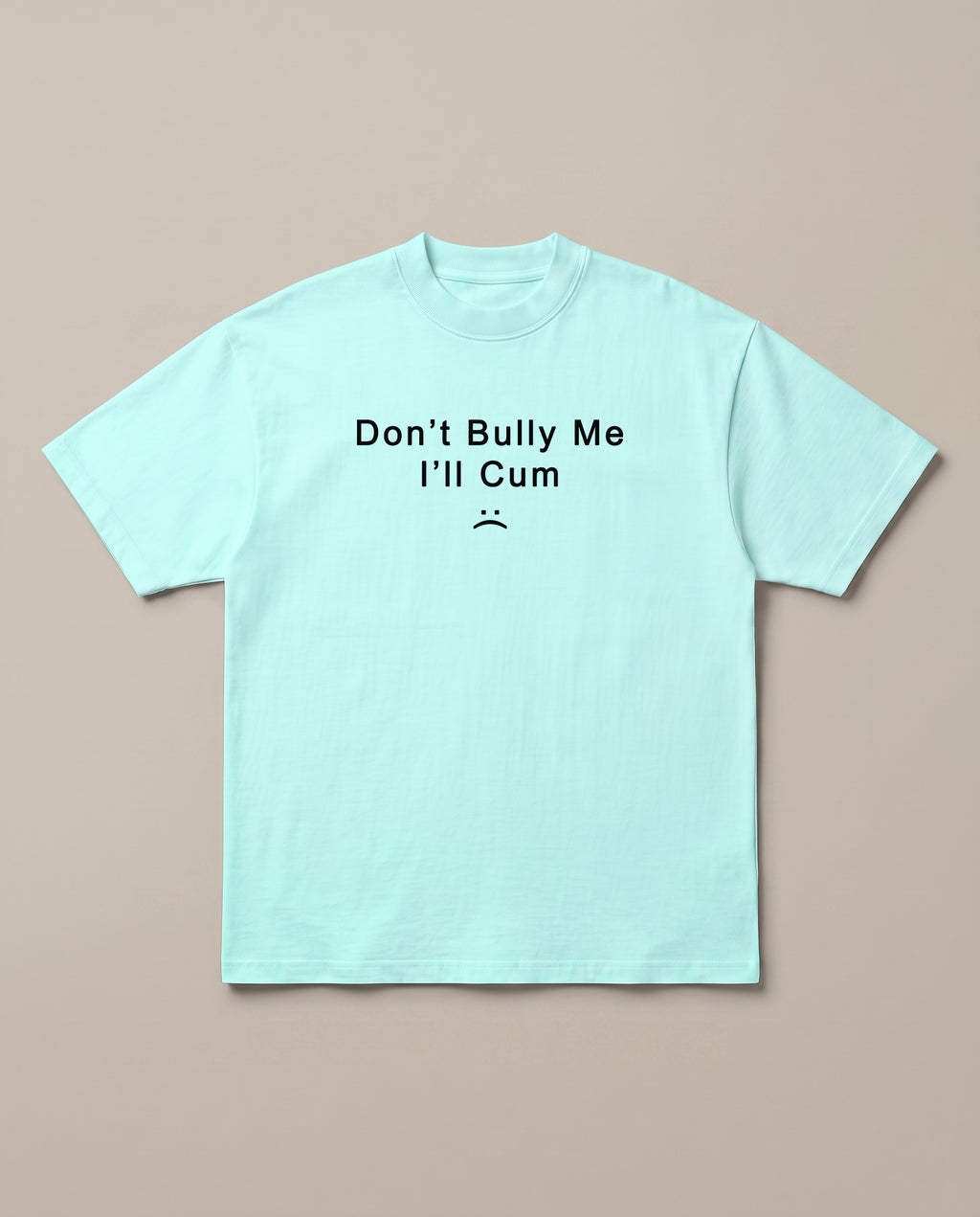 Don't Bully Me Mint oversized t-shirt — dont bully me i will cum, front print