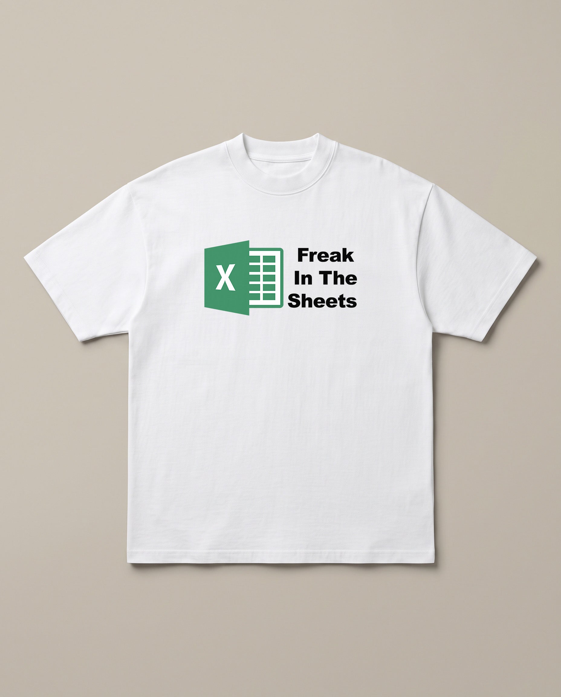 Freak in the sheets White oversized t-shirt — googel sheets freak, front print