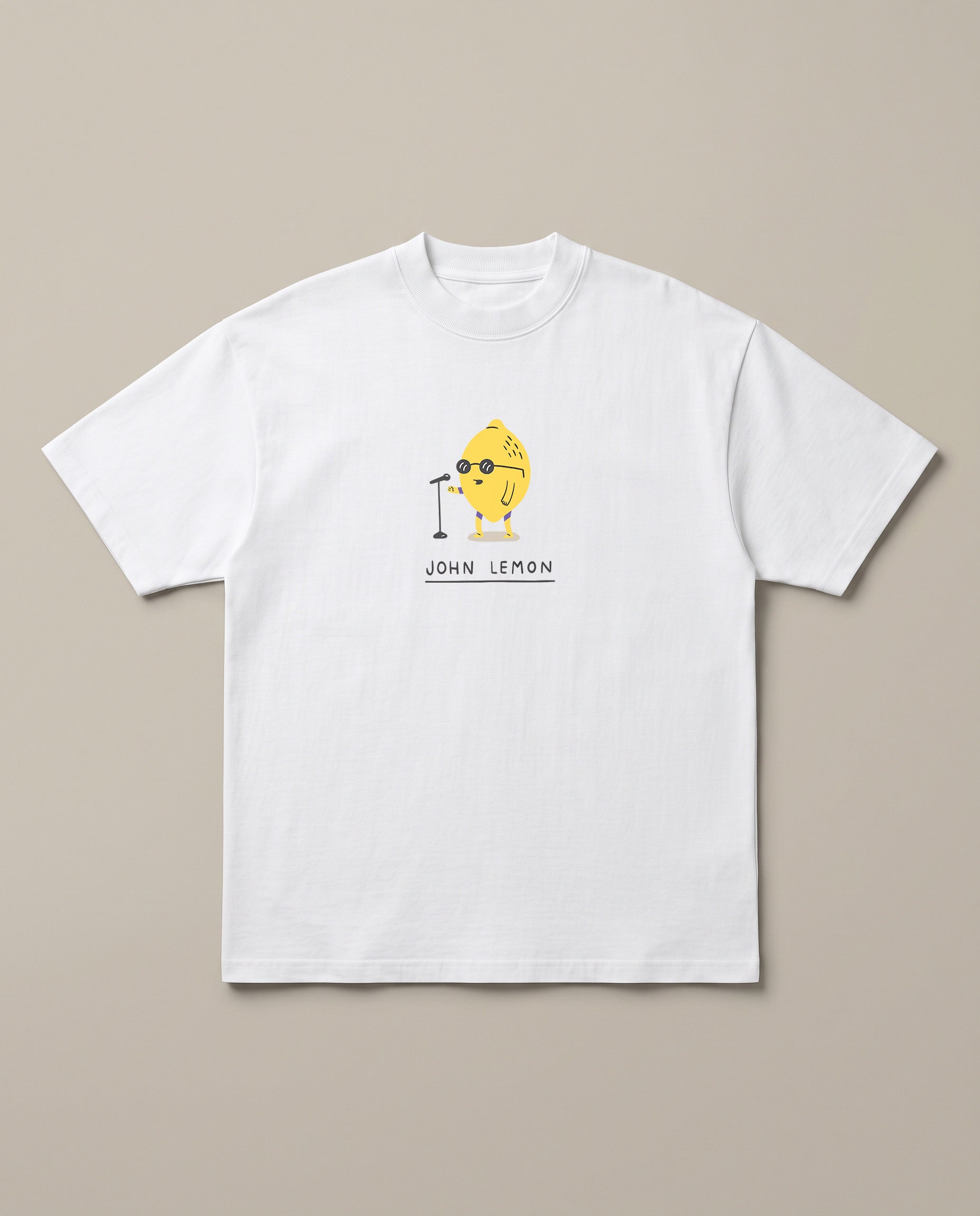 John Lemon White oversized t-shirt, front print
