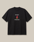 Monday Mornings Black oversized t-shirt — patrcik from spongebob hates to wake up on monday, front print