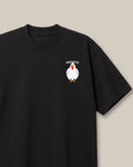 Pathethic Black oversized t-shirt — sarcastic duck, front print