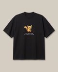 Pikachu Needs a Raise Black oversized t-shirt — pikachu pokemon needs a raise, front print