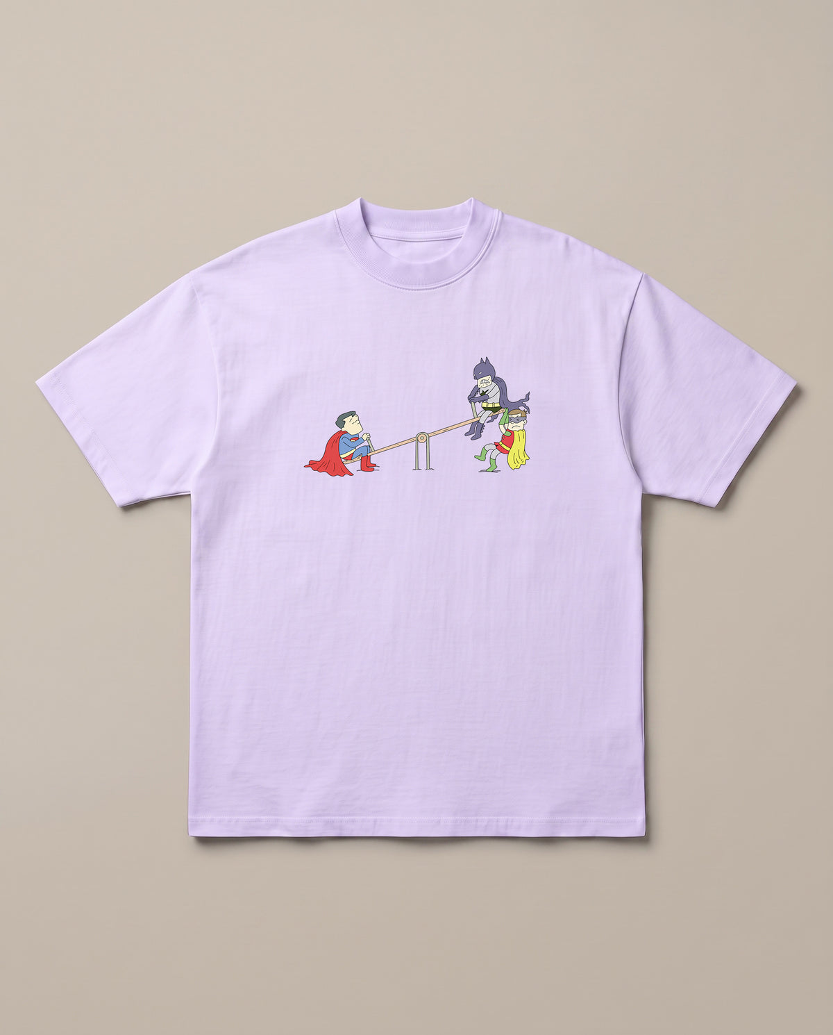 Real Dawn of Justice Lavender oversized t-shirt — superman batman civil war, front print