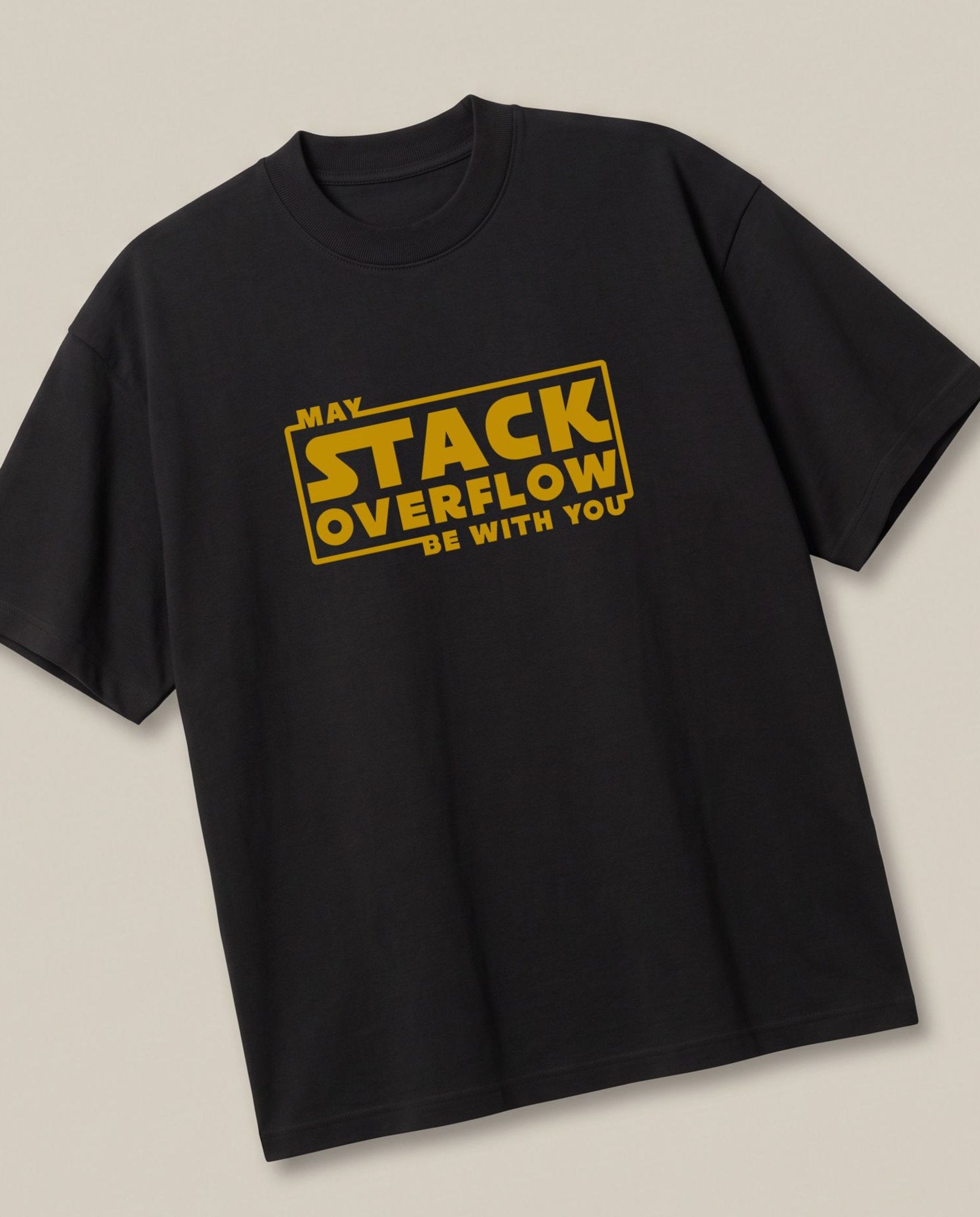 The Farce Awakens Black oversized t-shirt — may the force be with you star wars, angled view