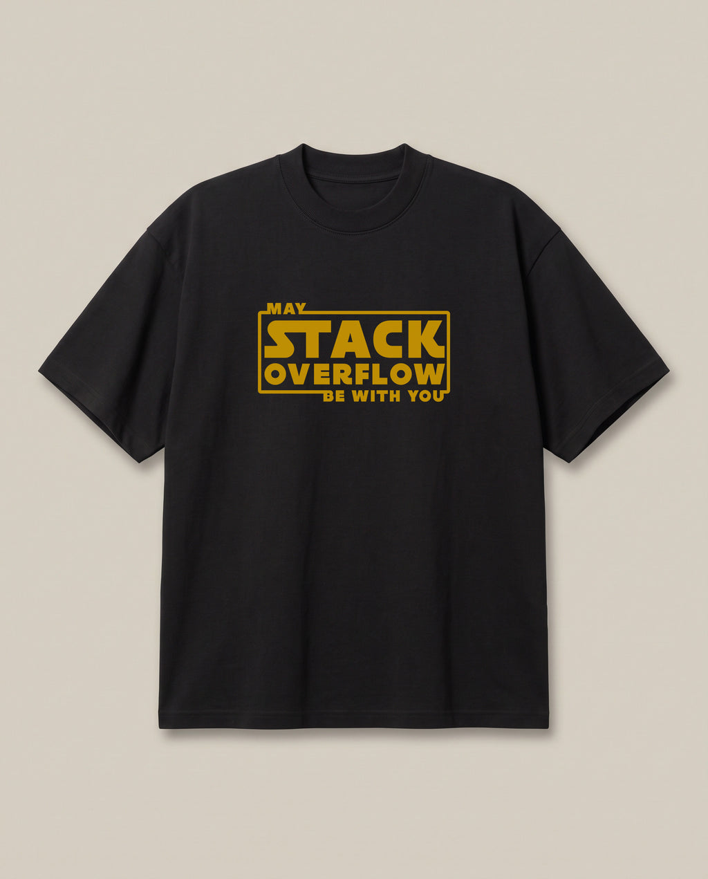 The Farce Awakens Black oversized t-shirt — may the force be with you star wars, front print
