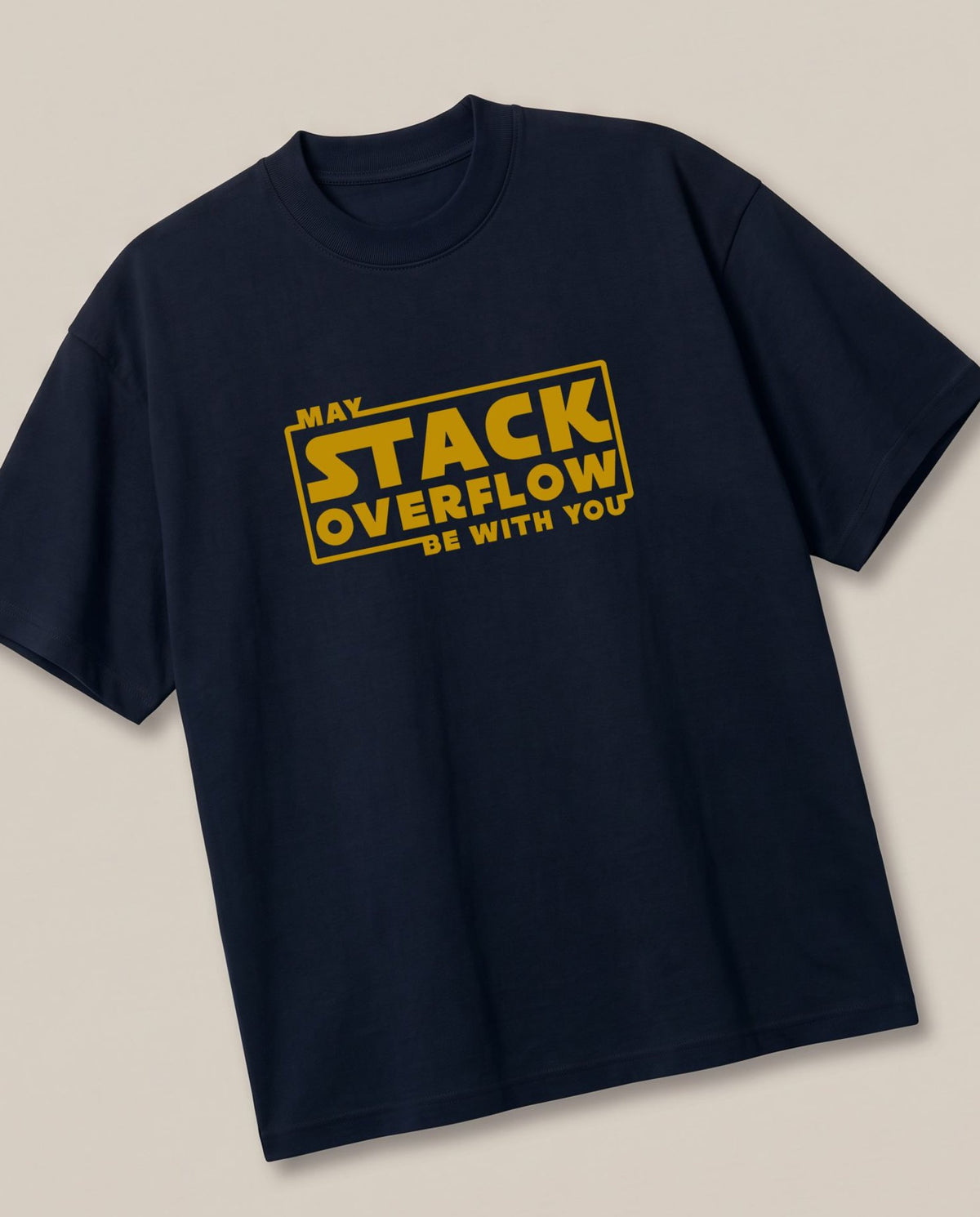 The Farce Awakens Navy oversized t-shirt — may the force be with you star wars, angled view