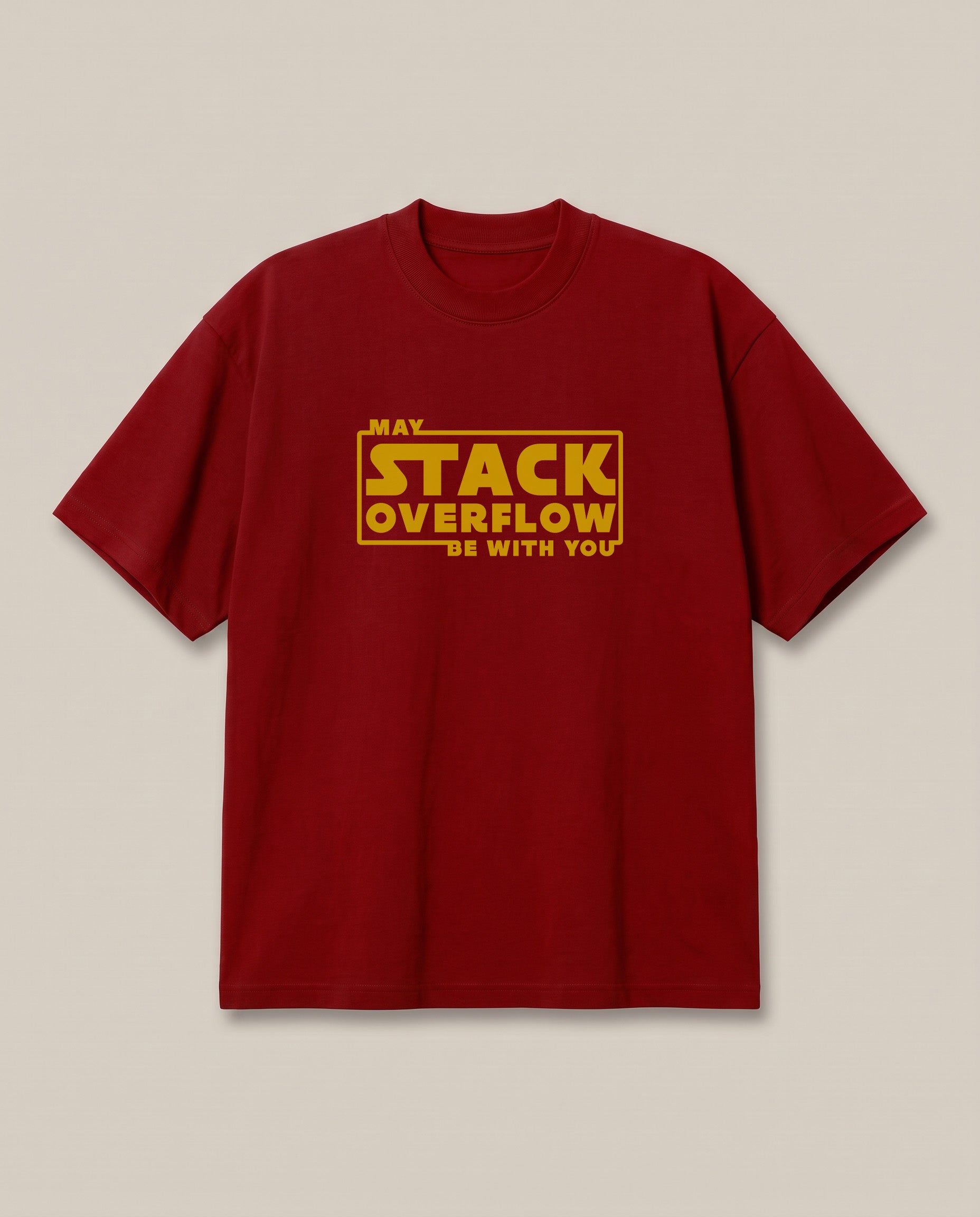 The Farce Awakens Red oversized t-shirt — may the force be with you star wars, front print