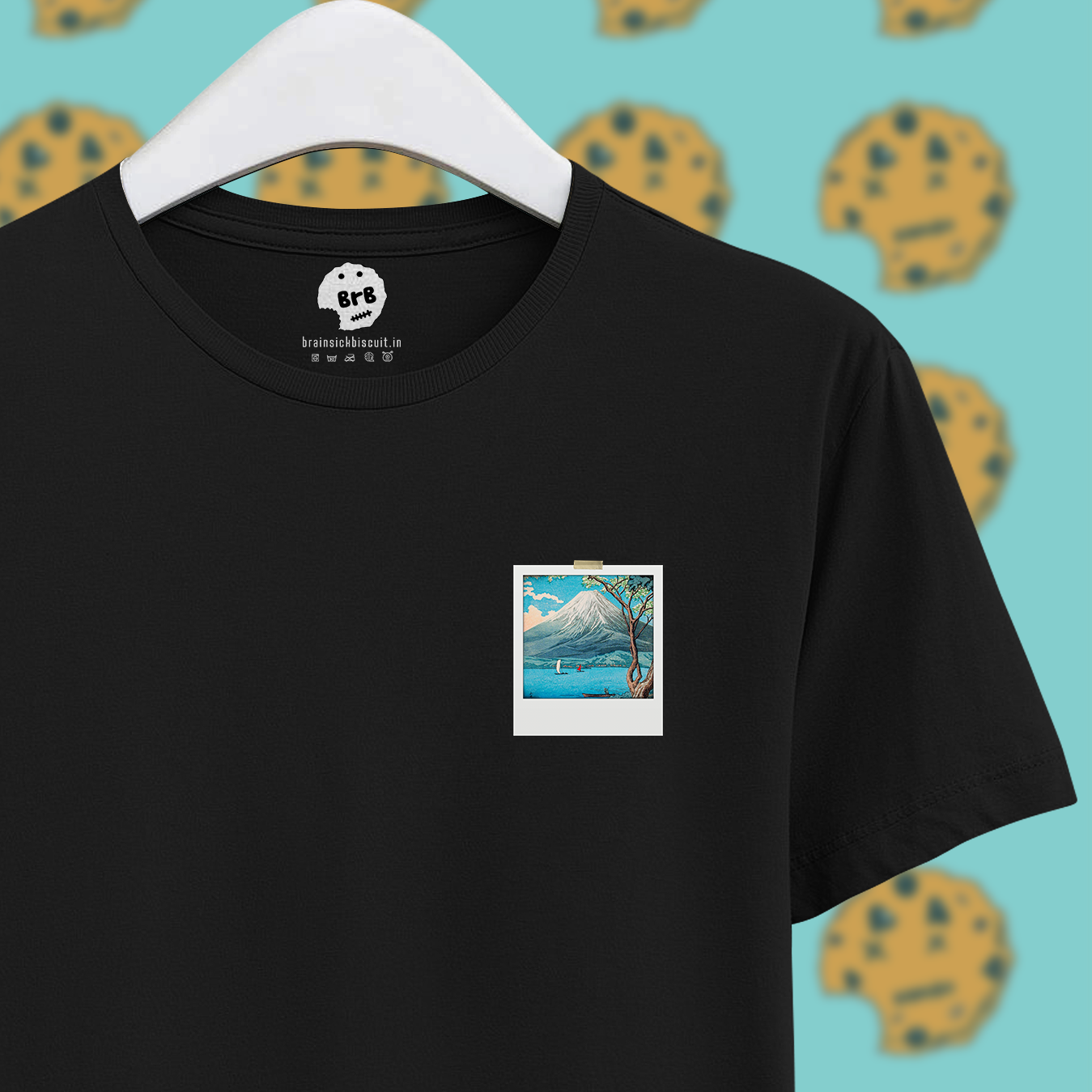 Polaroid unisex japanese painting aesthetic half sleeves t-shirt