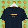 fuck off orange fox pun unisex half sleeves t-shirt navy blue