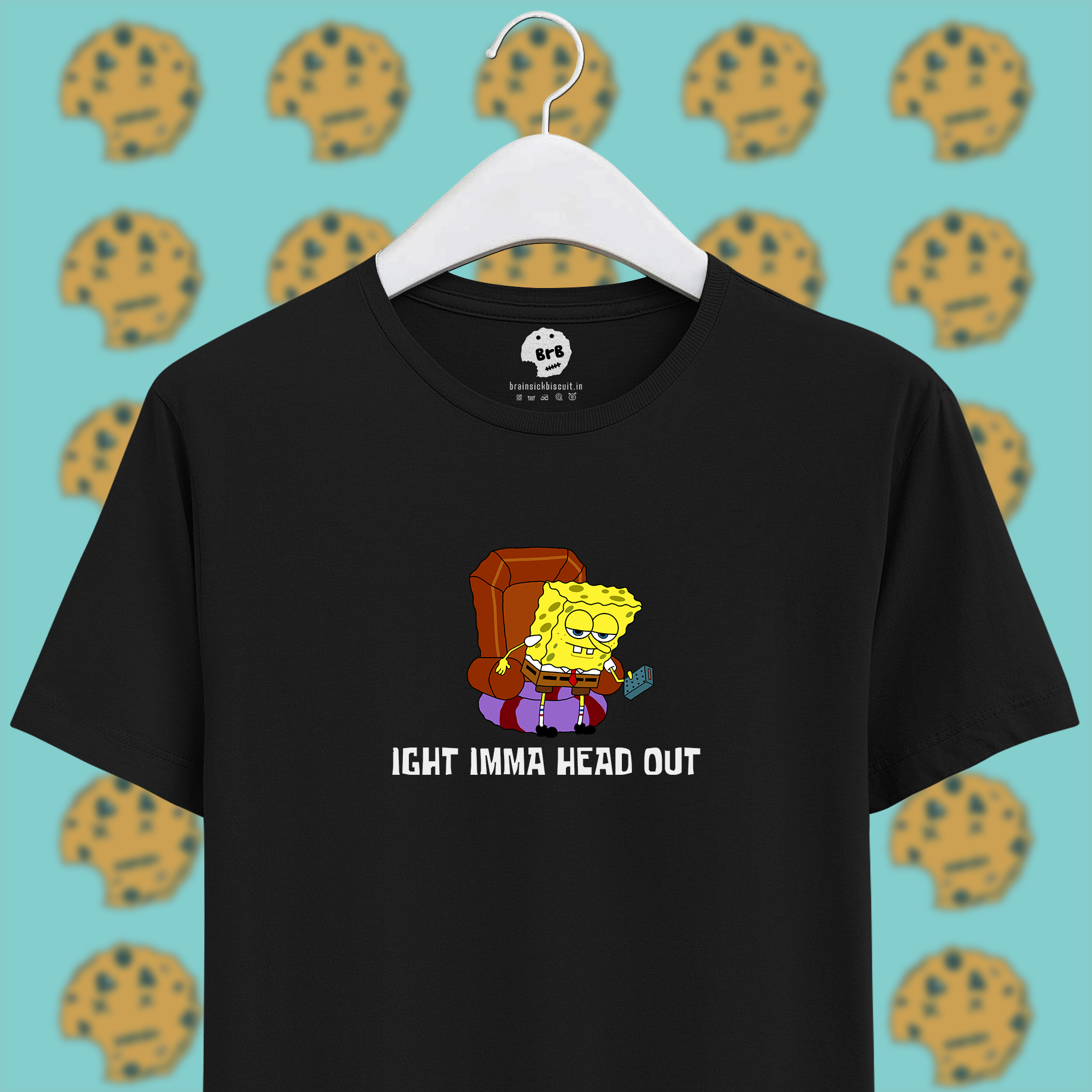 unisex t-shirt spongebob meme ight imma head out black