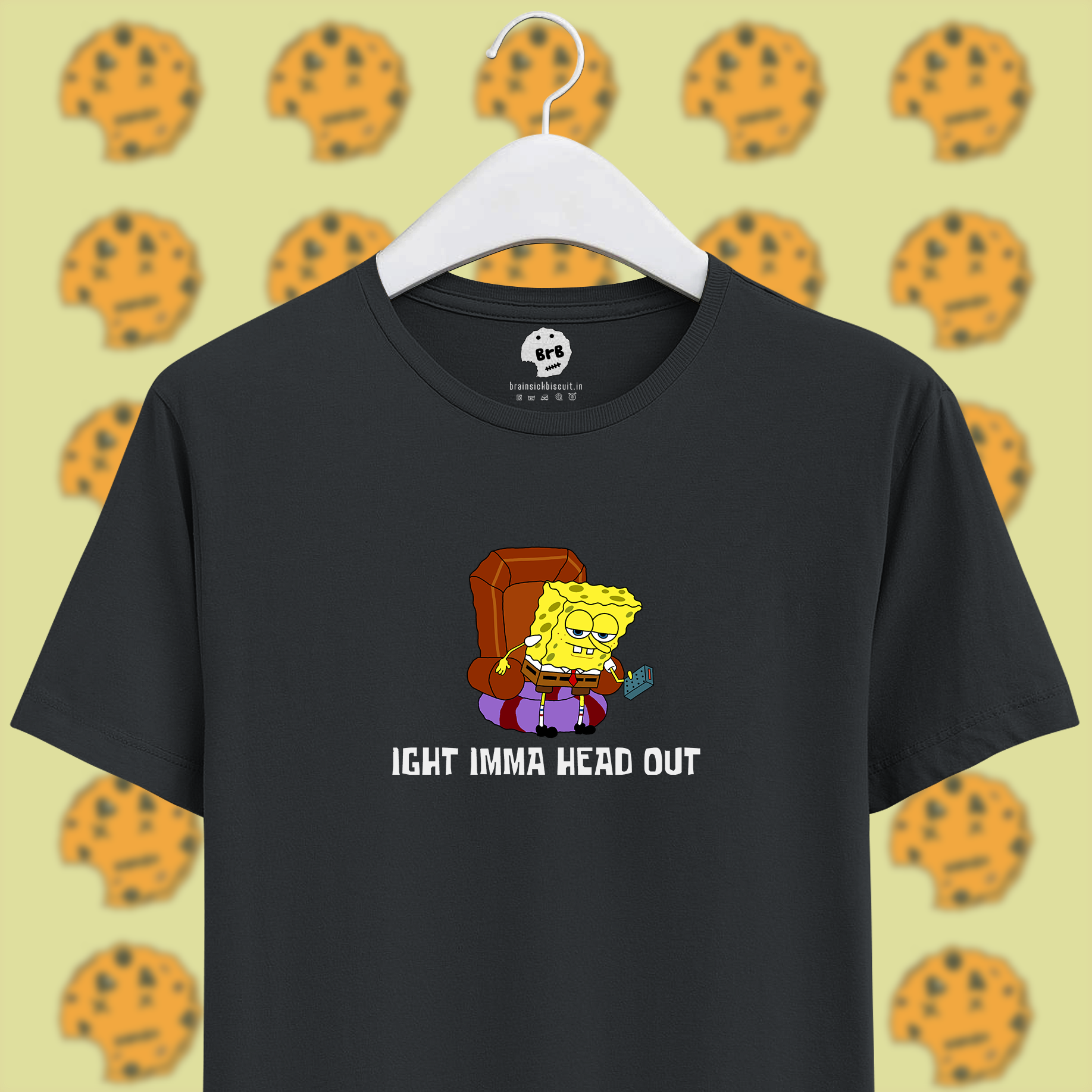 steel grey unisex t-shirt spongebob meme ight imma head out